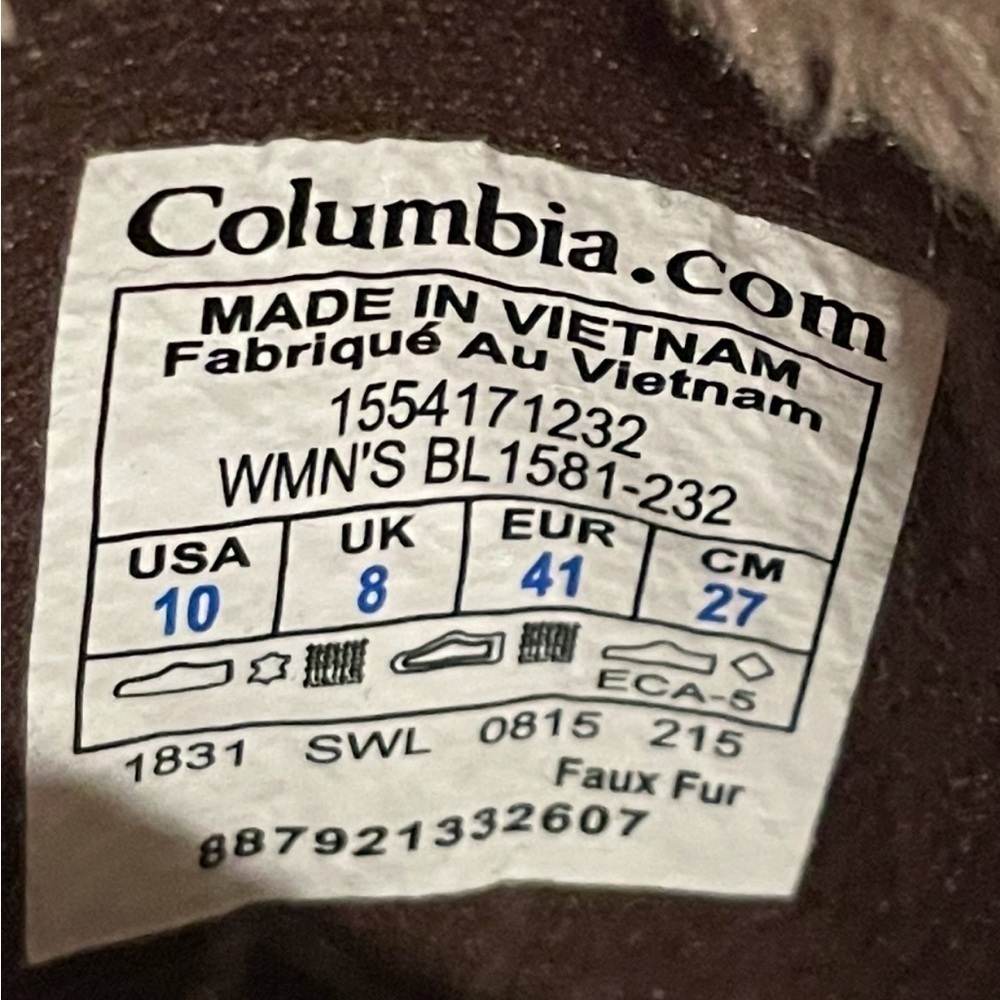 Columbia Women's Siberia SZ 10 Leather Waterproof omni-grip boots - Picture 5 of 7